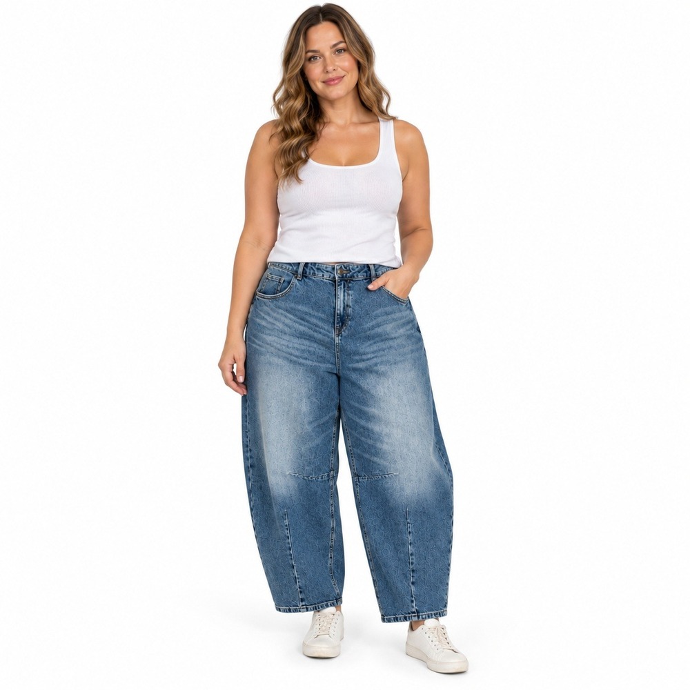 Torrid Drapey Barrel Jeans Womens 22T Blue Lightweight Classic Denim High Rise